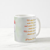 Mug Psaume Macaw Scarlet 91:4 KJV (Devant droit)