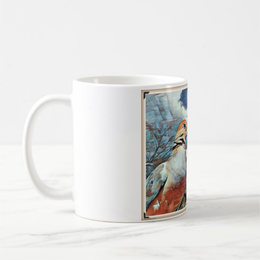 Mug Psaumes 23:3 Verset biblique avec colombe (Gauche)