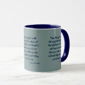 Mug Psaumes 23:4 KJV Bible Écriture Deux Tons (Devant droit)