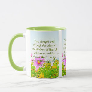 Mug Psaumes 23:4 KJV Bible Écriture Pic Deux Tons