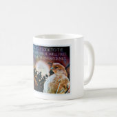 Mug Psaumes 25:15 Verset Bible Avec Quail Female (Devant droit)