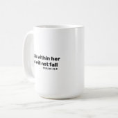 Mug Psaumes 46:5 Dieu est dans son verset biblique (Devant gauche)