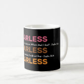 Mug Psaumes sans peur Inspiration AUCUNE PEUR Noir (Devant droit)
