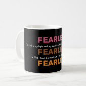Mug Psaumes sans peur Inspiration AUCUNE PEUR Noir (Devant gauche)