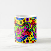 Mug Pschedelic Bohemian Hippie Cool Amusant les années (Centre)