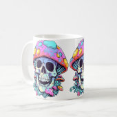 Mug Psychedelic Forest Festival Edm Skull Dj (Devant gauche)