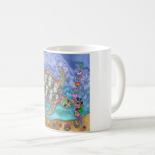 Mug Psychédélic Sea Turtle Seahorse (Devant droit)