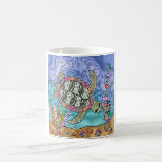 Mug Psychédélic Sea Turtle Seahorse (Centre)