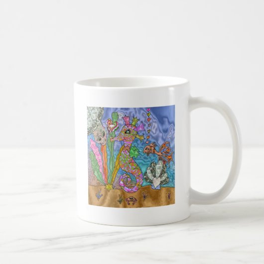 Mug Psychedelic Seahorse Sea Turtle Art (Droite)