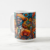 Mug Psychedelica Abstrait Africain Américain Homme (Devant gauche)