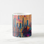 Mug Psychédélique Bleu Orange Ville Sèche (Centre)