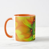 Mug Psychédélique colorée moderne Abstrait texte fract (Gauche)