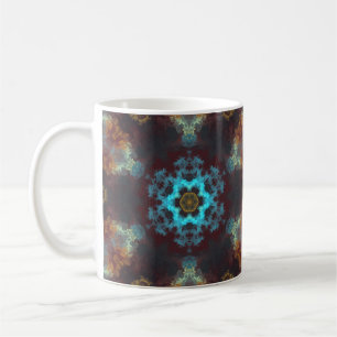 Mug Psychédélique Hippie Fleur Bleu Rouge et Jaune