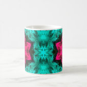Mug Psychédélique Hippie Fleur rose et Turquoise (Centre)