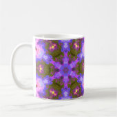 Mug Psychédélique Mandala Fleur violet et bleu (Gauche)