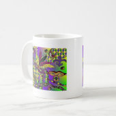 Mug Psychédélique Mardi Gras Plumes Masques Cadeaux Vê (Devant gauche)