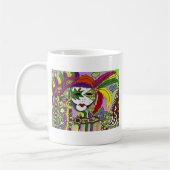 Mug Psychédélique Mardi Gras Plumes Masques Cadeaux Vê (Gauche)