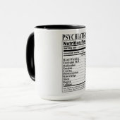 Mug Psychiatre Nutrition Fiches (Devant gauche)
