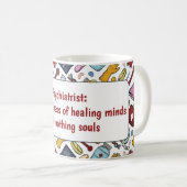 Mug Psychiatrie rétrécir pion médical pun médecin moti (Devant droit)