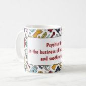 Mug Psychiatrie rétrécir pion médical pun médecin moti (Devant gauche)