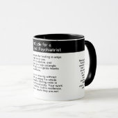 Mug Psychiatrist Thank You Message (Devant droit)
