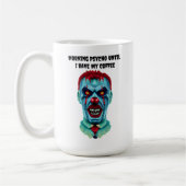 Mug Psycho Déplaisant Tueur Zombie Clown Horreur Art (Gauche)
