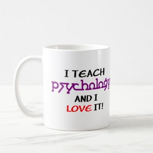 Mug psychologie enseigner & amour (Gauche)