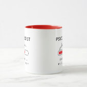 Mug PSYCHOLOGISTE [Nom] Chargement Rouge & Blanc (Centre)