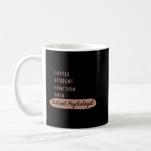 Mug Psychologue de l'école centrée sur le café (Gauche)