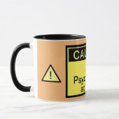 Mug Psychologue de prudence amusante au travail (Gauche)