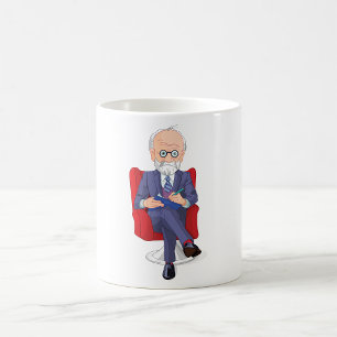 Mug Psychologue en costume avec Bloc-notes assis