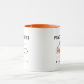 Mug PSYCHOLOGUE [Nom] Chargement Orange & Blanc (Centre)