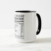 Mug Psychologue Nutrition Fiches (Devant droit)