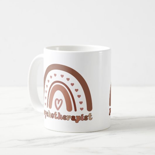 Mug Psychothérapeute Boho Rainbow (Devant gauche)