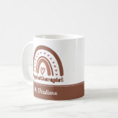 Mug Psychothérapeute personnalisée Boho Rainbow (Devant gauche)