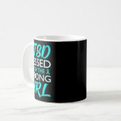 Mug Ptsd Messed Avec Le Ruban De Sensibilisation Des F (Devant gauche)