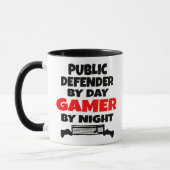 Mug Public Defender aime jouer aux jeux vidéo (Gauche)