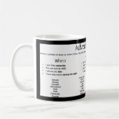Mug Publicité du temps - Mots (Gauche)