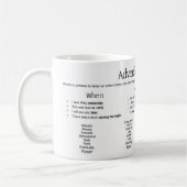 Mug Publicité du temps - Mots (Gauche)