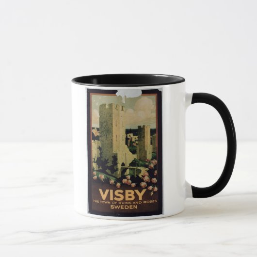 Mug Publicité par affichage la ville de Visby, Suède (Droite)