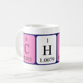 Mug Puce de nom de table périodique (Devant gauche)