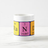 Mug Puce de nom de table périodique de marque (Centre)