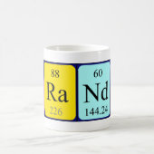 Mug Puce de nom de table périodique de marque (Centre)