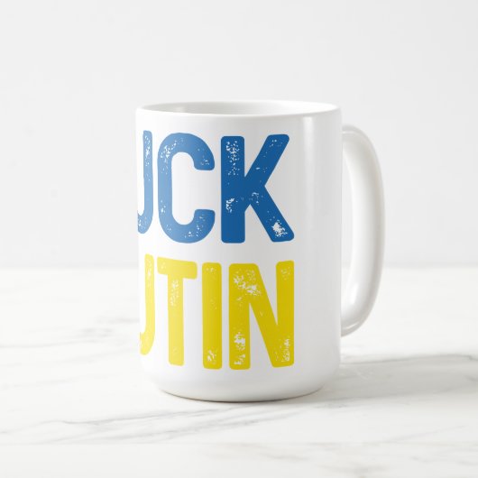 Mug Puck Foutine soutient l'Ukraine (Devant droit)