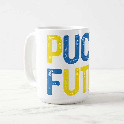 Mug Puck Foutine soutient l'Ukraine (Devant gauche)