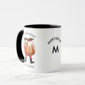 Mug Pudding personnalisé Joyeux Monogramme de Noël (Devant gauche)