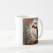 Mug Puffin Atlantique William Morris Inspiré Floral (Devant droit)