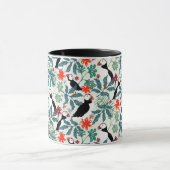 Mug Puffins Motif Beige Chaud (Centre)
