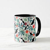 Mug Puffins Motif Beige Chaud (Devant droit)