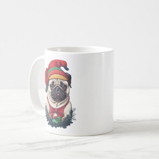 Mug Pug de Christmas (Devant gauche)